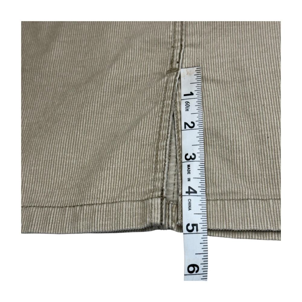 LL Bean Size 4 Tan Corduroy A-Line Midi Skirt Cotton Stretch 5-Pocket - Picture 7 of 7